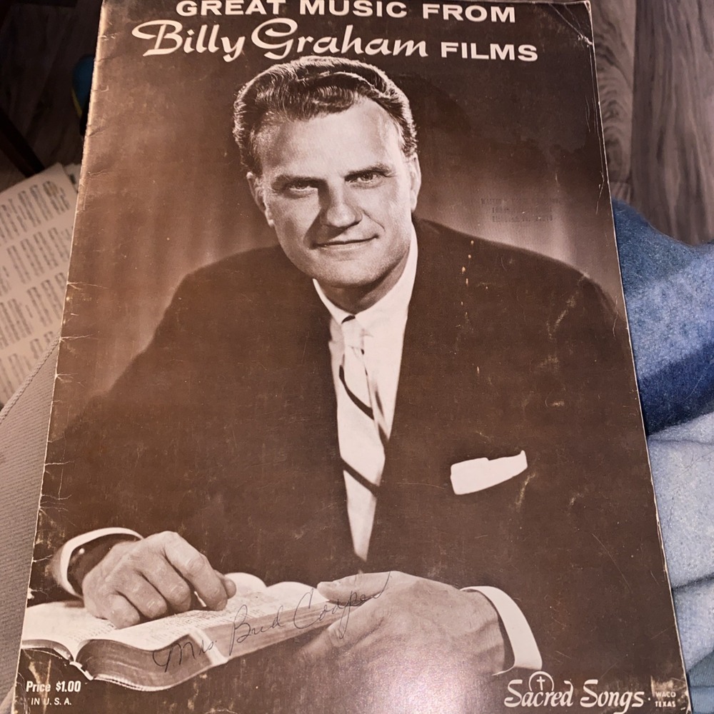 Great Music From Billy Graham Films Sacred Songs Sheet Music Songbook 1965